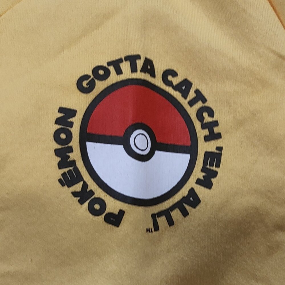 Pokemon Pikachu Hoodie Sweatshirt Yellow New with Tags NWT Size XS/S/L - Picture 5 of 15